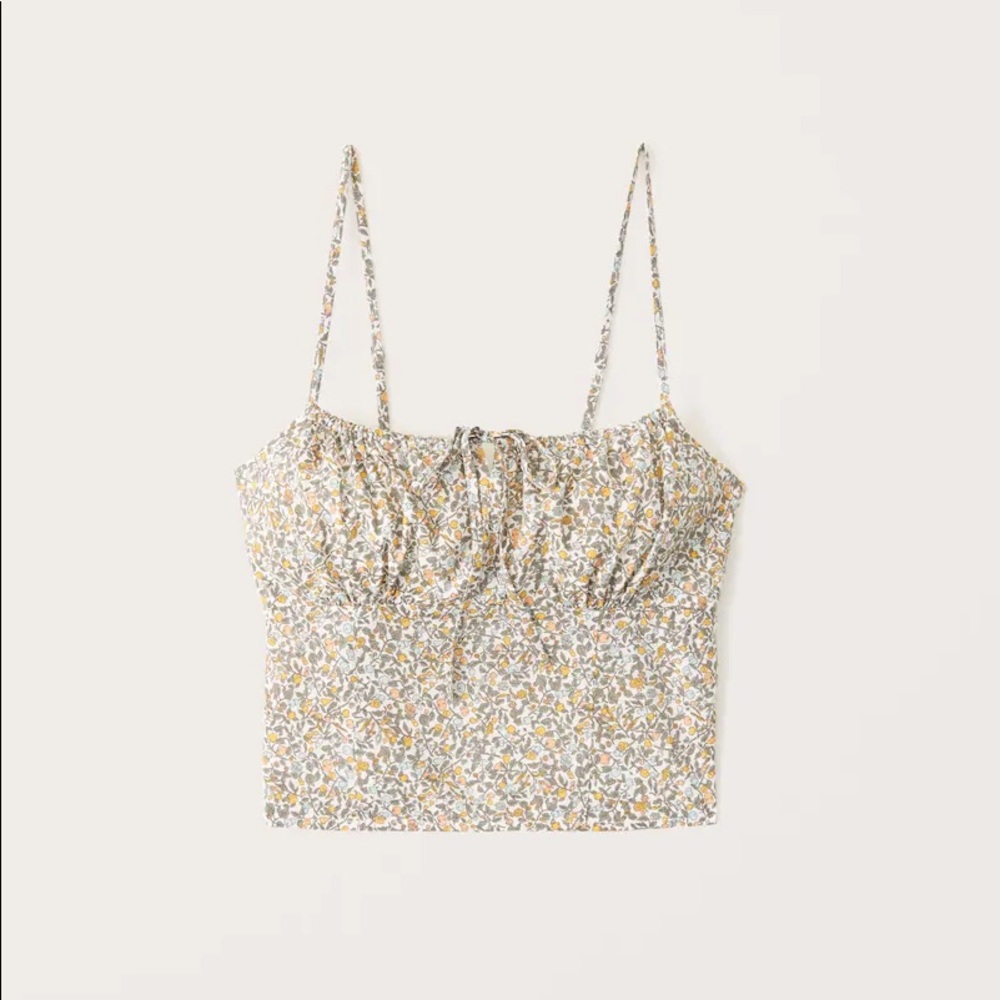 Abercrombie & Fitch Cinched Front Cropped Cami